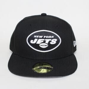 New York Jets New Era 59Fifty Black On Field Fitted Hat Cap Size 7 1/2